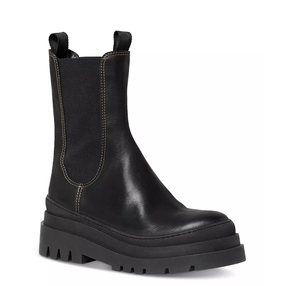 NWT Loeffler Randall Carlota Pull On Chelsea Boots in Black, Size 6 New in Box
